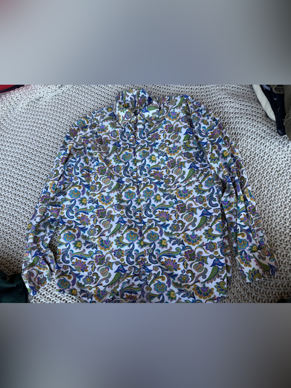 Alan Flusser Multicolor Paisley Button-Up Shirt Jacket